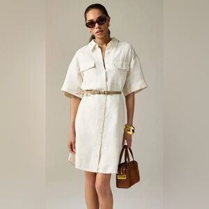 ✨ J CREW Linen Utility Dress
